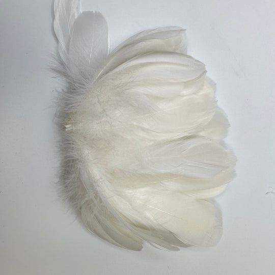 Soft White Craft Feathers - Cream/White - 10 Pack - True Deadstock supplies Fabric by private - Sustainable Textile | FABCYCLE