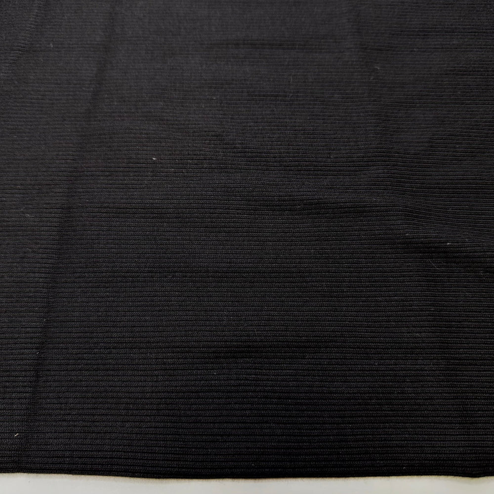 Solar Farm - Tubular Rib Knit Cotton Blend Knit - Black - Bundles - True Deadstock fabric Fabric by private - Sustainable Textile | FABCYCLE