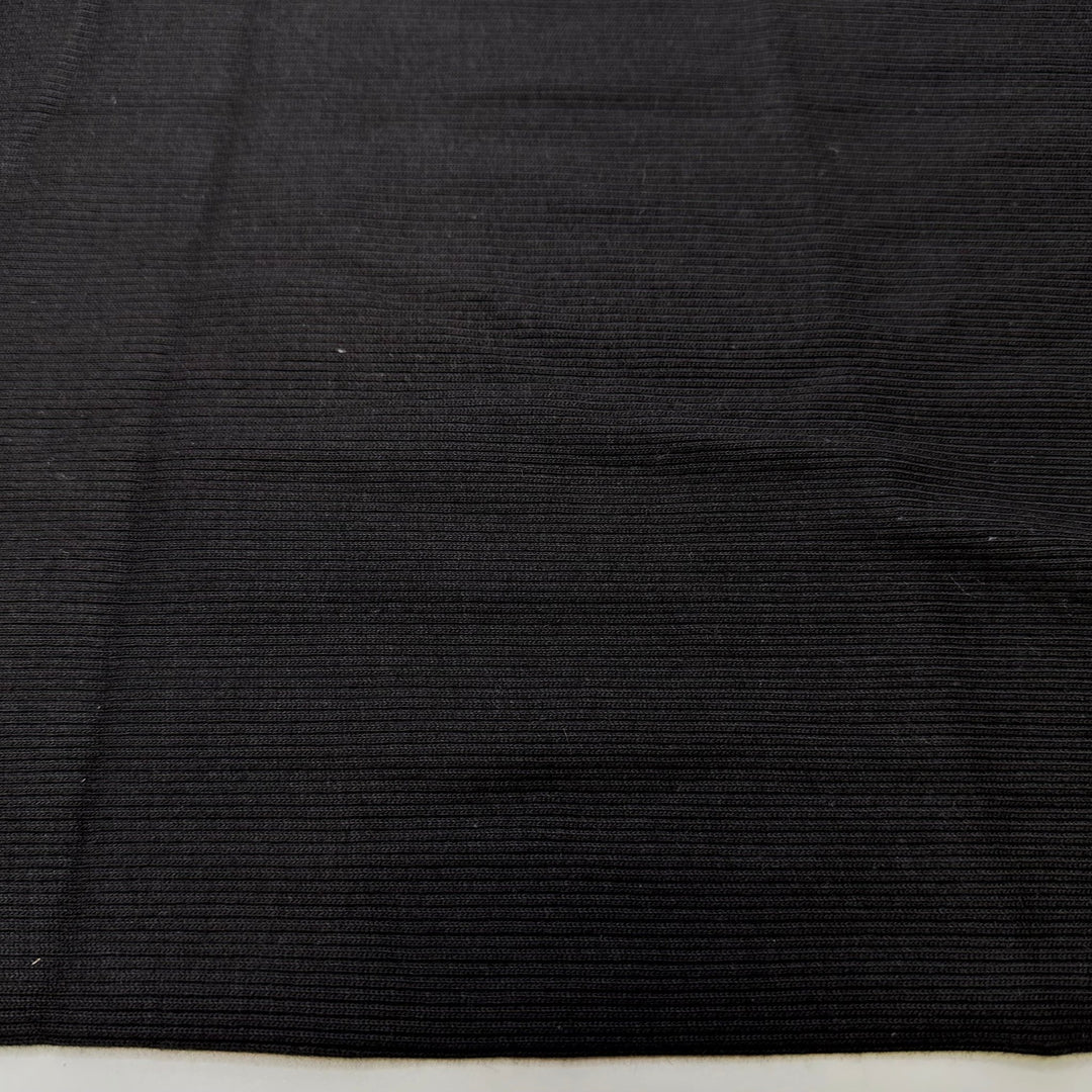 Solar Farm - Tubular Rib Knit Cotton Blend Knit - Black - Bundles - True Deadstock fabric Fabric by private - Sustainable Textile | FABCYCLE