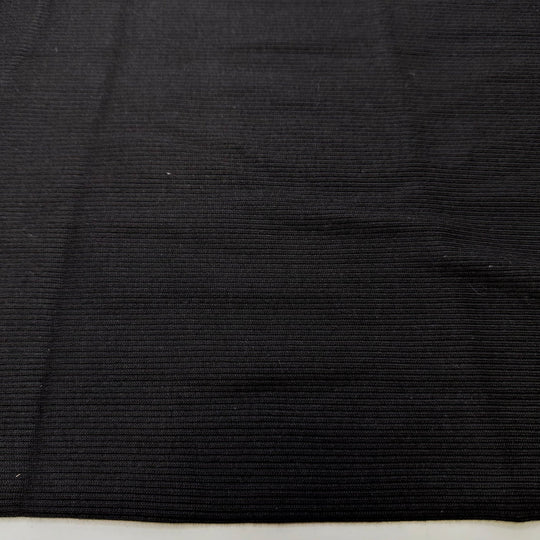 Solar Farm - Tubular Rib Knit Cotton Blend Knit - Black - Bundles - True Deadstock fabric Fabric by private - Sustainable Textile | FABCYCLE