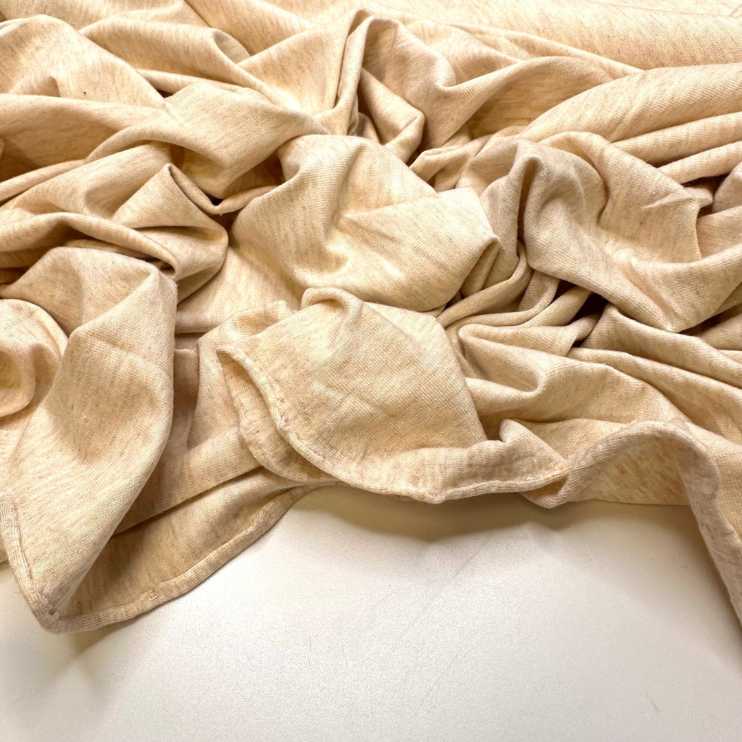 Solid Melt - Jersey Bamboo/Cotton Knit - Dark Cream - Bundles - True Deadstock fabric Fabric by private - Sustainable Textile | FABCYCLE