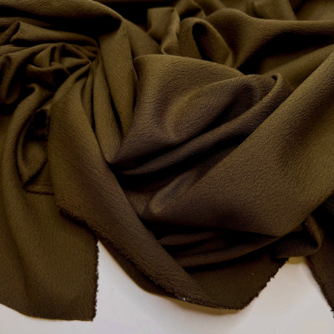 Songbird - Polyester Blend Woven - Dark Brown/Green - 1M Bundle - True Deadstock fabric Fabric by private - Sustainable Textile | FABCYCLE