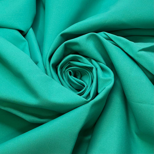 Sorbet Or Sherbet - Polyester Blend Woven - Beige/Teal - 3M Bundle - True Deadstock fabric Fabric by private - Sustainable Textile | FABCYCLE