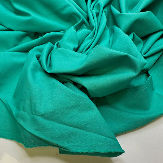Sorbet Or Sherbet - Polyester Blend Woven - Beige/Teal - 3M Bundle - True Deadstock fabric Fabric by private - Sustainable Textile | FABCYCLE