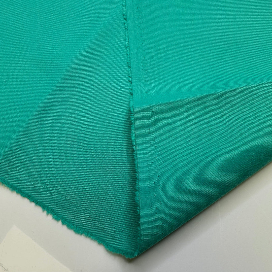 Sorbet Or Sherbet - Polyester Blend Woven - Beige/Teal - 3M Bundle - True Deadstock fabric Fabric by private - Sustainable Textile | FABCYCLE