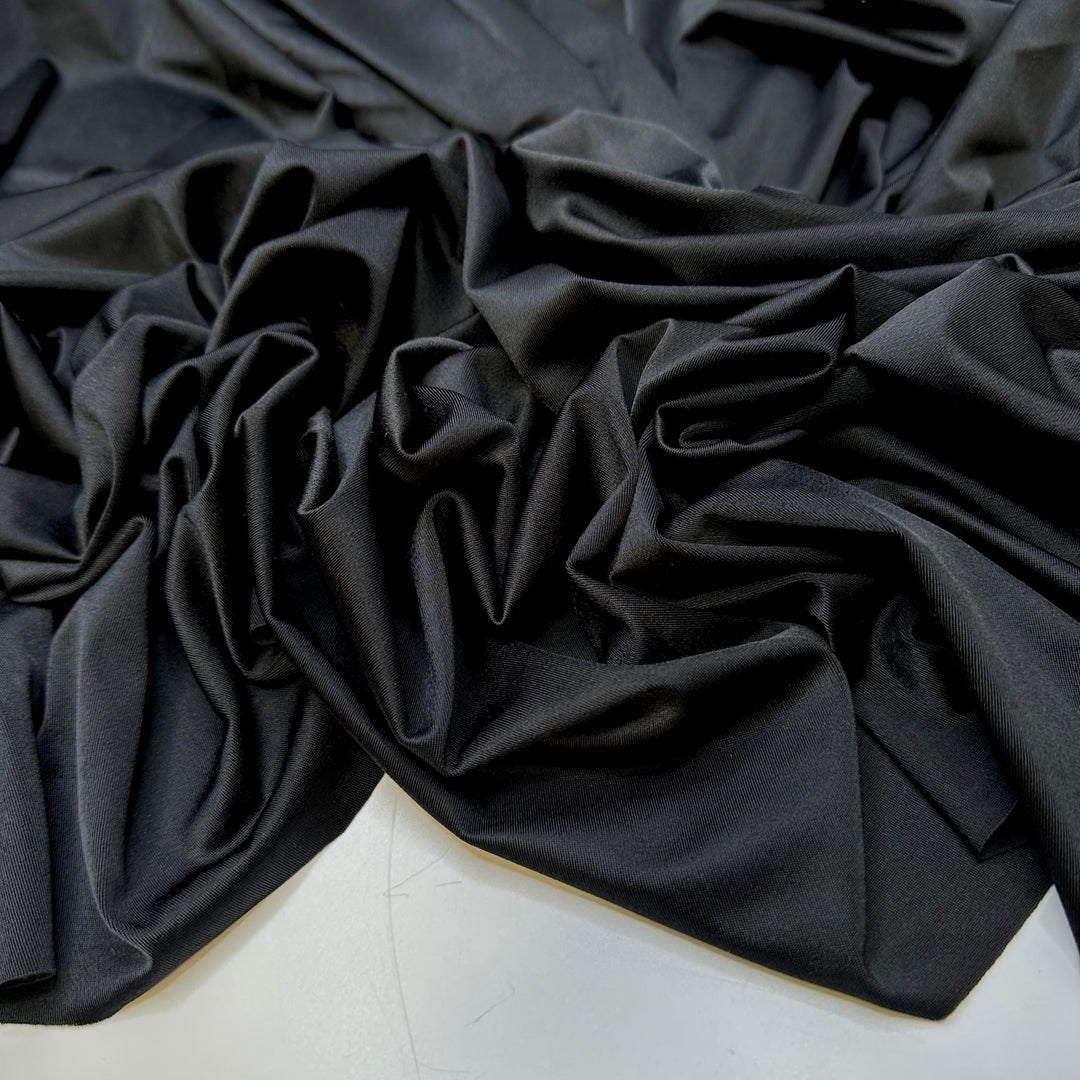 Spare Tire - Polyester Blend Knit - Black - 2M Bundle - True Deadstock fabric Fabric by private - Sustainable Textile | FABCYCLE