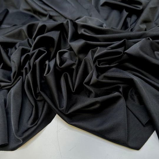 Spare Tire - Polyester Blend Knit - Black - 2M Bundle - True Deadstock fabric Fabric by private - Sustainable Textile | FABCYCLE