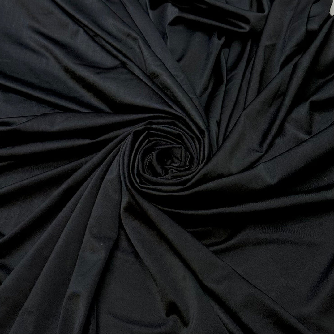 Spare Tire - Polyester Blend Knit - Black - 2M Bundle - True Deadstock fabric Fabric by private - Sustainable Textile | FABCYCLE