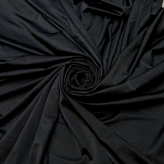 Spare Tire - Polyester Blend Knit - Black - 2M Bundle - True Deadstock fabric Fabric by private - Sustainable Textile | FABCYCLE