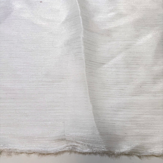 Sparkling Clean Stash - Metallic, Crinkle Chiffon Polyester Blend Woven - White - 2.2M Bundle - True Deadstock fabric Fabric by private - Sustainable Textile | FABCYCLE
