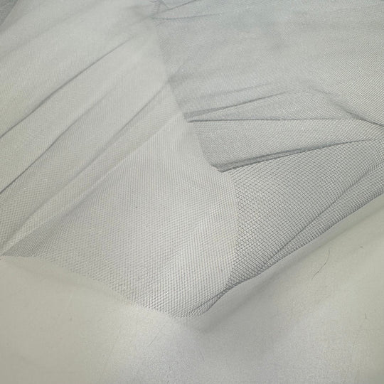 Sparkling Moonlight - Tulle Poly Knit - Light Grey - 3M Bundle - True Deadstock fabric Fabric by private - Sustainable Textile | FABCYCLE