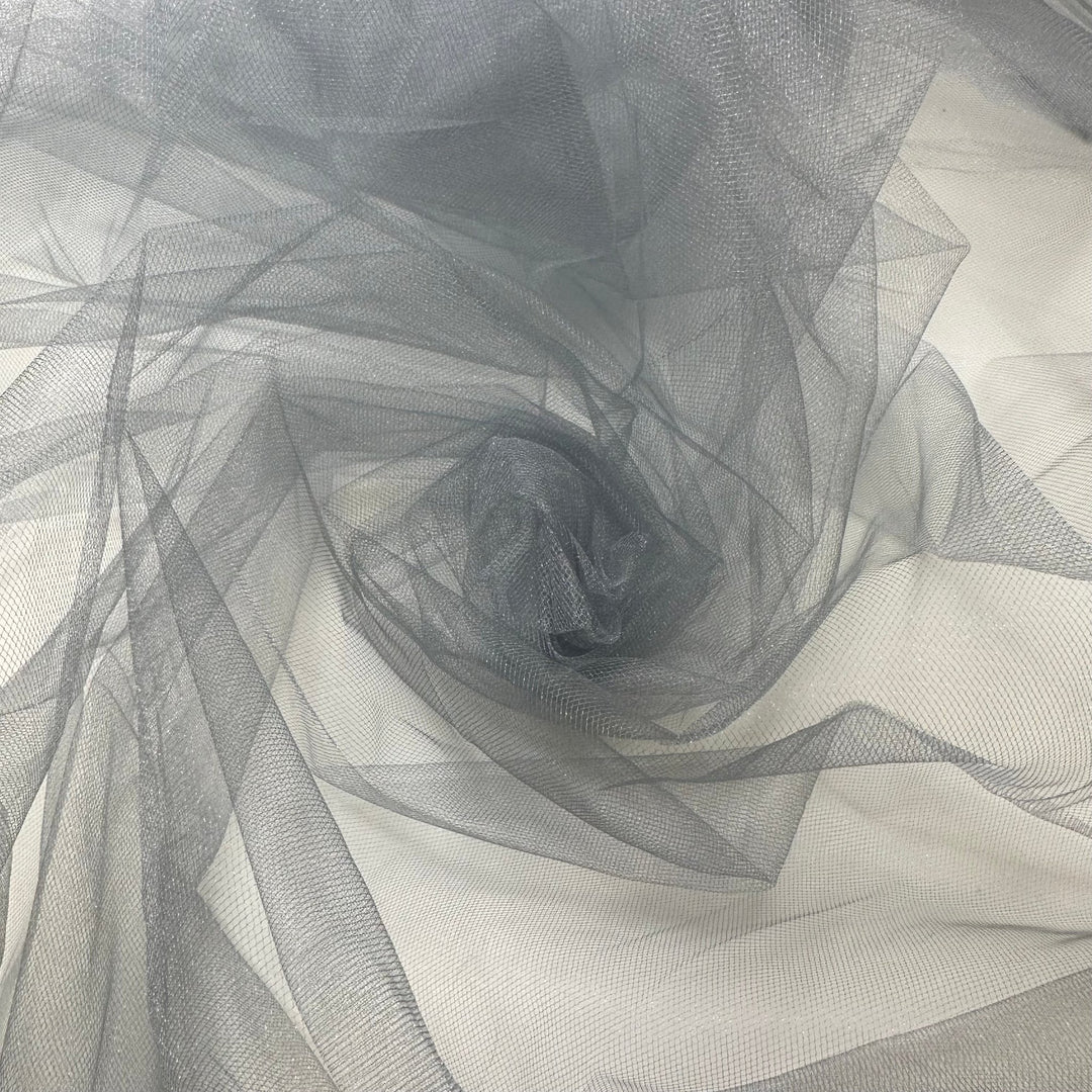 Sparkling Moonlight - Tulle Poly Knit - Light Grey - 3M Bundle - True Deadstock fabric Fabric by private - Sustainable Textile | FABCYCLE