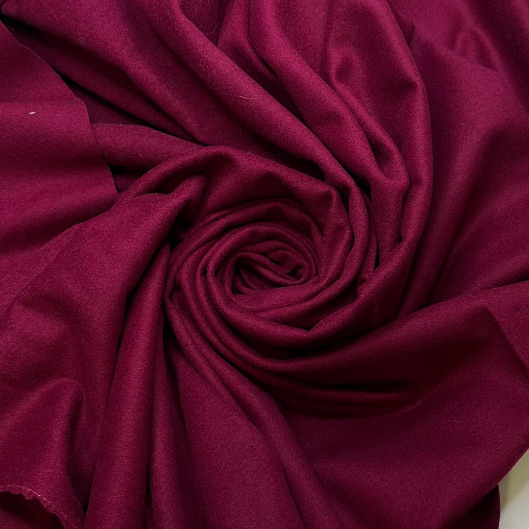 Sparkling Wine - Wool Woven - Burgundy - 1.1M Bundle - True Deadstock fabric Fabric by private - Sustainable Textile | FABCYCLE