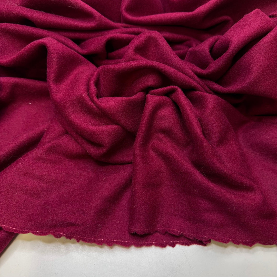 Sparkling Wine - Wool Woven - Burgundy - 1.1M Bundle - True Deadstock fabric Fabric by private - Sustainable Textile | FABCYCLE