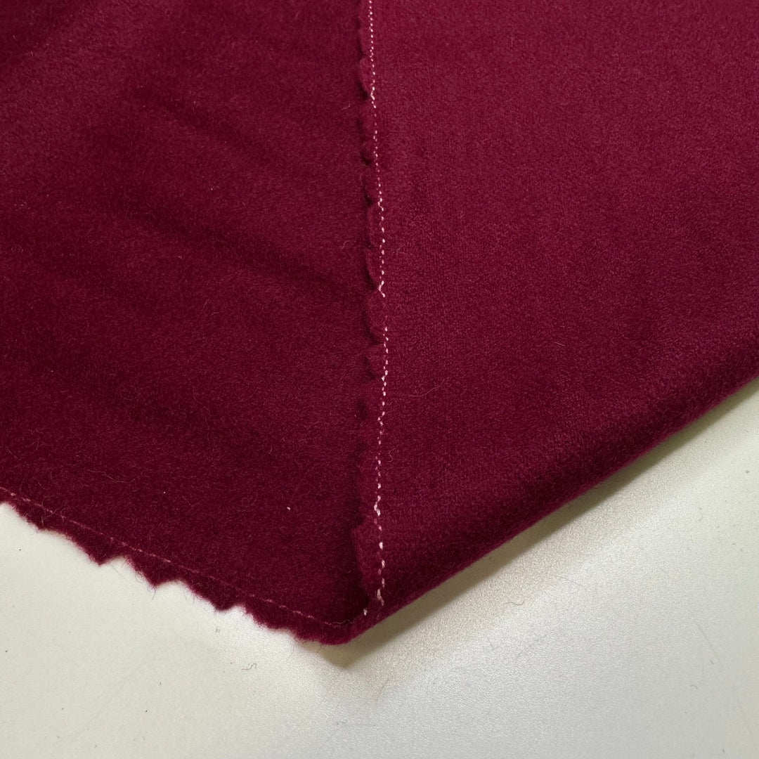 Sparkling Wine - Wool Woven - Burgundy - 1.1M Bundle - True Deadstock fabric Fabric by private - Sustainable Textile | FABCYCLE