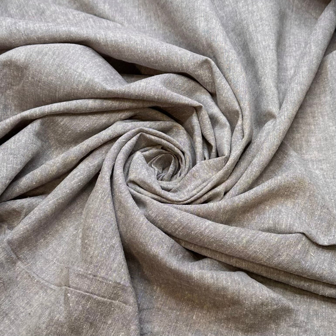 Speeches At The Reception - Poplin Cotton Woven - Light Grey - 4.35M Bundle - True Deadstock fabric Fabric by private - Sustainable Textile | FABCYCLE