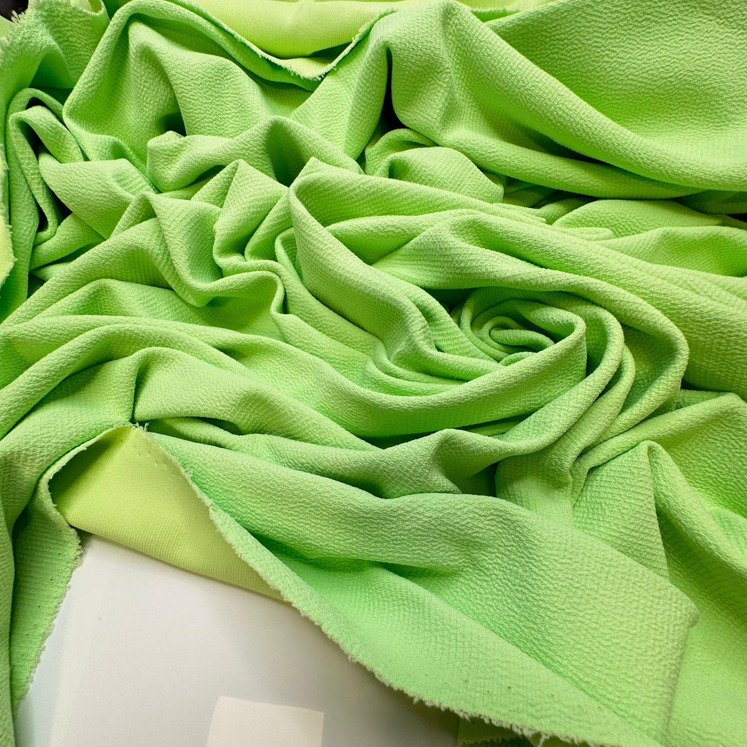 Spending The Whole Day Offline - Polyester Blend Knit - Light Green - 2.3M Bundle - True Deadstock fabric Fabric by private - Sustainable Textile | FABCYCLE