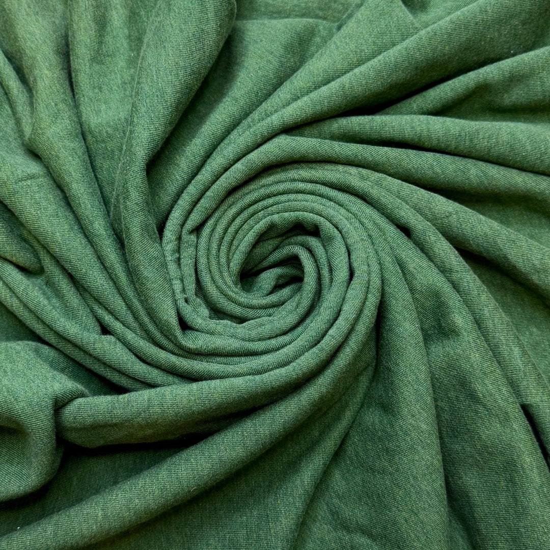 Spent More Time Outside - French Terry Natural Blend Knit - Green - 2.5M Bundle - True Deadstock fabric Fabric by private - Sustainable Textile | FABCYCLE