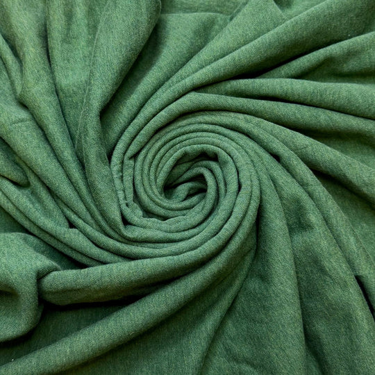 Spent More Time Outside - French Terry Natural Blend Knit - Green - 2.5M Bundle - True Deadstock fabric Fabric by private - Sustainable Textile | FABCYCLE