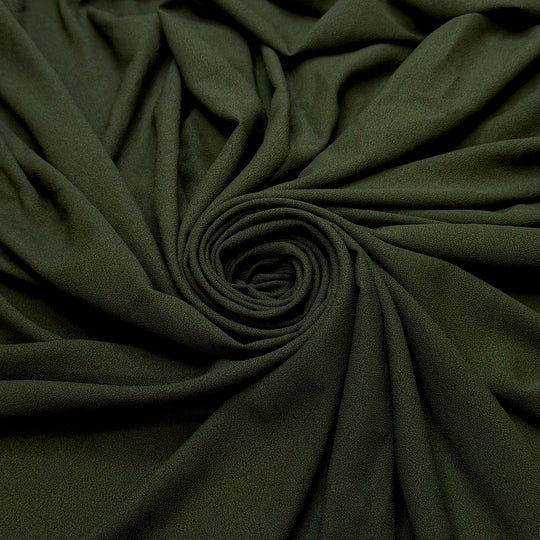 Spinach Feta Dip - Crepe Poly Woven - Dark Green - 2M Bundle - True Deadstock fabric Fabric by private - Sustainable Textile | FABCYCLE