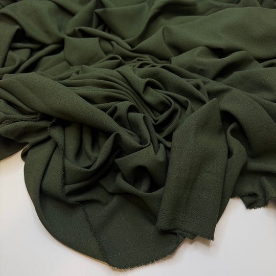 Spinach Feta Dip - Crepe Poly Woven - Dark Green - 2M Bundle - True Deadstock fabric Fabric by private - Sustainable Textile | FABCYCLE