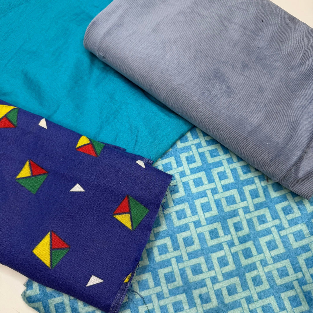 Splash - Small Bundles - Fun 4 Pack - True Deadstock Fabric Fabric by FABCYCLE shop - Sustainable Textile | FABCYCLE