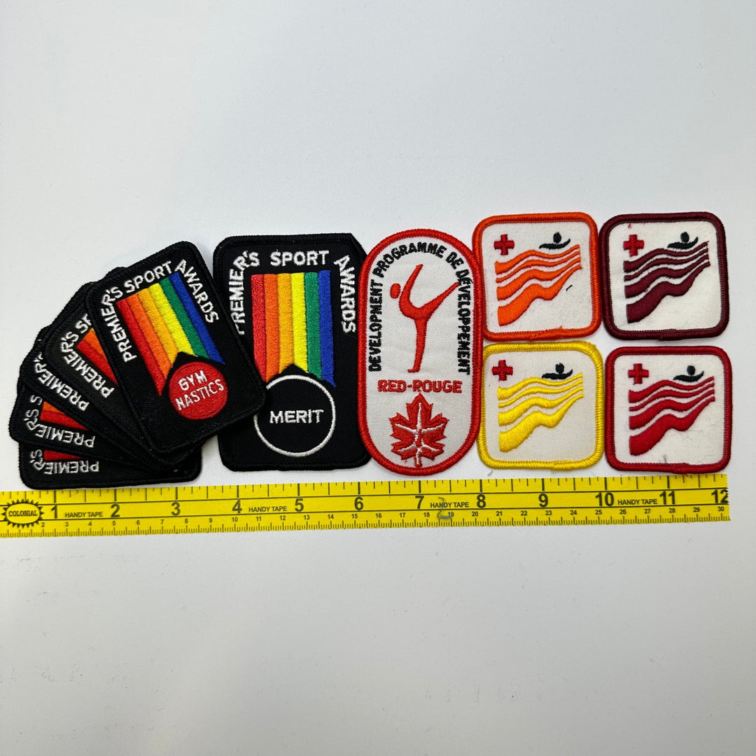 Sport Patches Applique - Multi - 11 Pack - True Deadstock supplies Fabric by private - Sustainable Textile | FABCYCLE