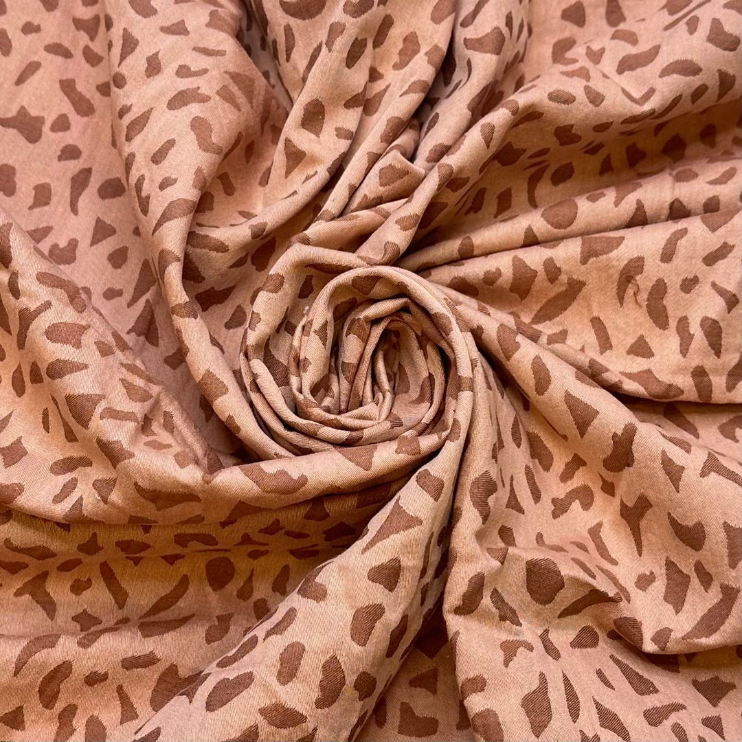 Spot The Difference - Cotton Woven - Beige/Brown Animal Print - 0.9M Bundle - True Deadstock fabric Fabric by private - Sustainable Textile | FABCYCLE