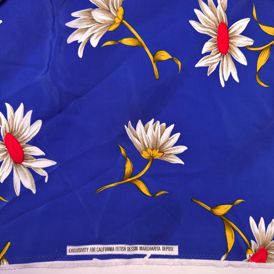 Spring Fling - Poly Woven - Blue Multi Floral - 2.5M Bundle - True Deadstock fabric Fabric by private - Sustainable Textile | FABCYCLE