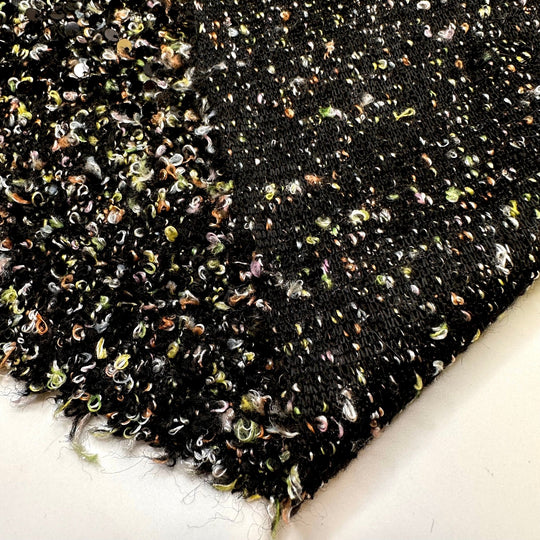 Springing Into Action - Sequins Poly Knit - Black Multi - 3.6M Bundle - True Deadstock fabric Fabric by private - Sustainable Textile | FABCYCLE