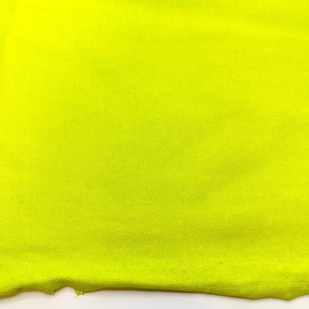 Standing Out At Work - Jersey Fleece Cotton Blend Knit - Lime Green - 1.6M Bundle - True Deadstock fabric Fabric by private - Sustainable Textile | FABCYCLE