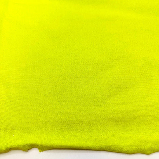 Standing Out At Work - Jersey Fleece Cotton Blend Knit - Lime Green - 1.6M Bundle - True Deadstock fabric Fabric by private - Sustainable Textile | FABCYCLE