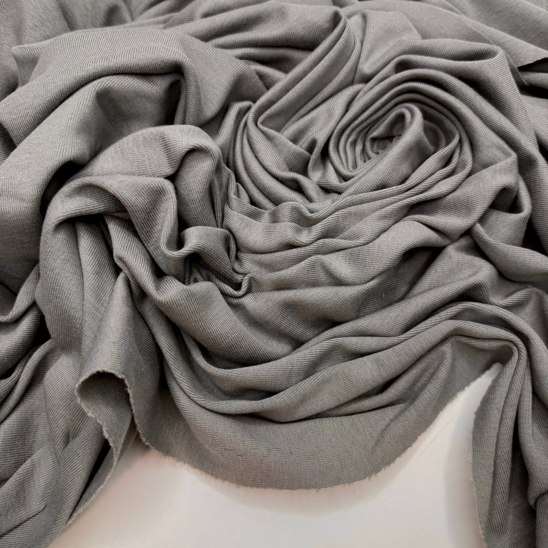 Stanley Park Sea Wall - Rib Knit Rayon Blend Knit - Grey - 2M Bundle - True Deadstock fabric Fabric by private - Sustainable Textile | FABCYCLE