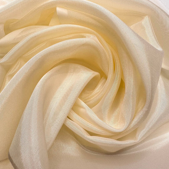 Starlight Star Bright - Organza Poly Woven - Cream - 3.7M Bundle - True Deadstock fabric Fabric by private - Sustainable Textile | FABCYCLE