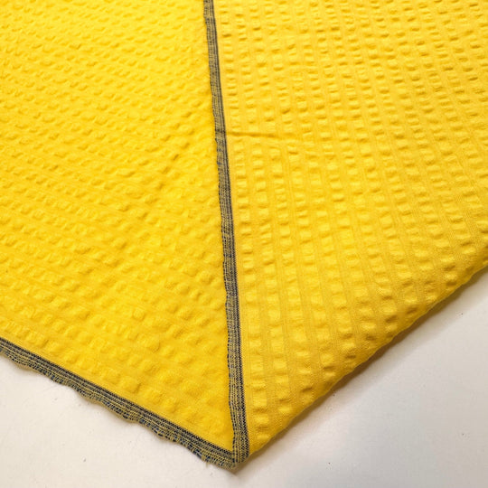 Stepping On The Beach - Polyester Blend Woven - Yellow - 1.95M Bundle - True Deadstock fabric Fabric by private - Sustainable Textile | FABCYCLE