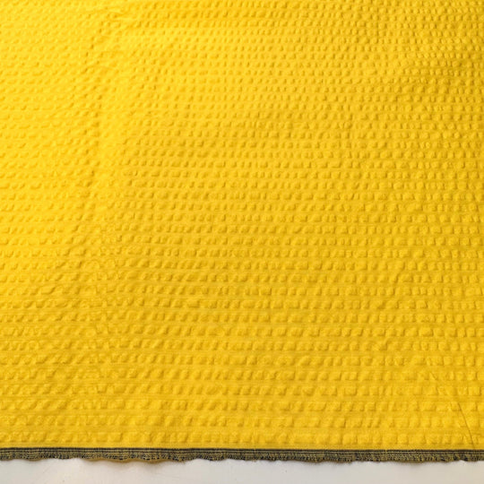 Stepping On The Beach - Polyester Blend Woven - Yellow - 1.95M Bundle - True Deadstock fabric Fabric by private - Sustainable Textile | FABCYCLE