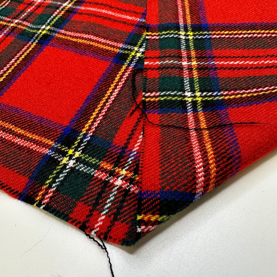Stereotypical Plaid - Wool Woven - Red Multi Plaid - 4.1M Bundle - True Deadstock fabric Fabric by private - Sustainable Textile | FABCYCLE