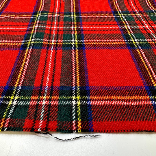 Stereotypical Plaid - Wool Woven - Red Multi Plaid - 4.1M Bundle - True Deadstock fabric Fabric by private - Sustainable Textile | FABCYCLE