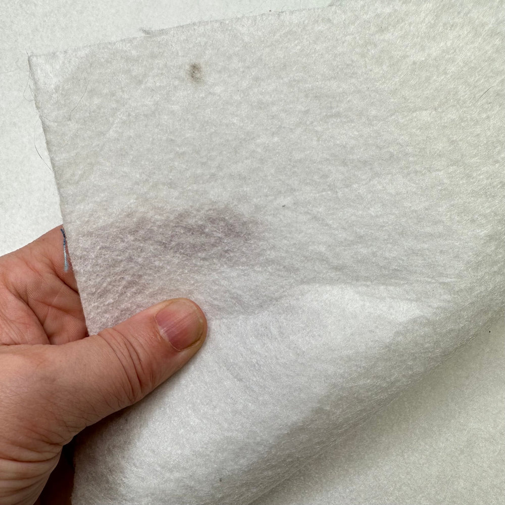 Stiff Felt 7 Pack - Very Stiff Felt Poly Woven - White - True Deadstock fabric Fabric by private - Sustainable Textile | FABCYCLE
