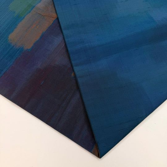 Stop Me If You Heard This Already - Taffeta Silk Woven - Teal Multi Abstract - 3.3M Bundle - True Deadstock fabric Fabric by private - Sustainable Textile | FABCYCLE