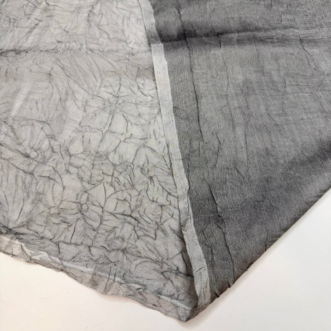 Storm Season - Crinkle Chiffon Polyester Blend Woven - Silver - 1.8M Bundle - True Deadstock fabric Fabric by private - Sustainable Textile | FABCYCLE