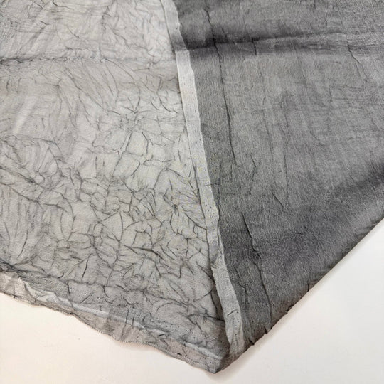 Storm Season - Crinkle Chiffon Polyester Blend Woven - Silver - 1.8M Bundle - True Deadstock fabric Fabric by private - Sustainable Textile | FABCYCLE
