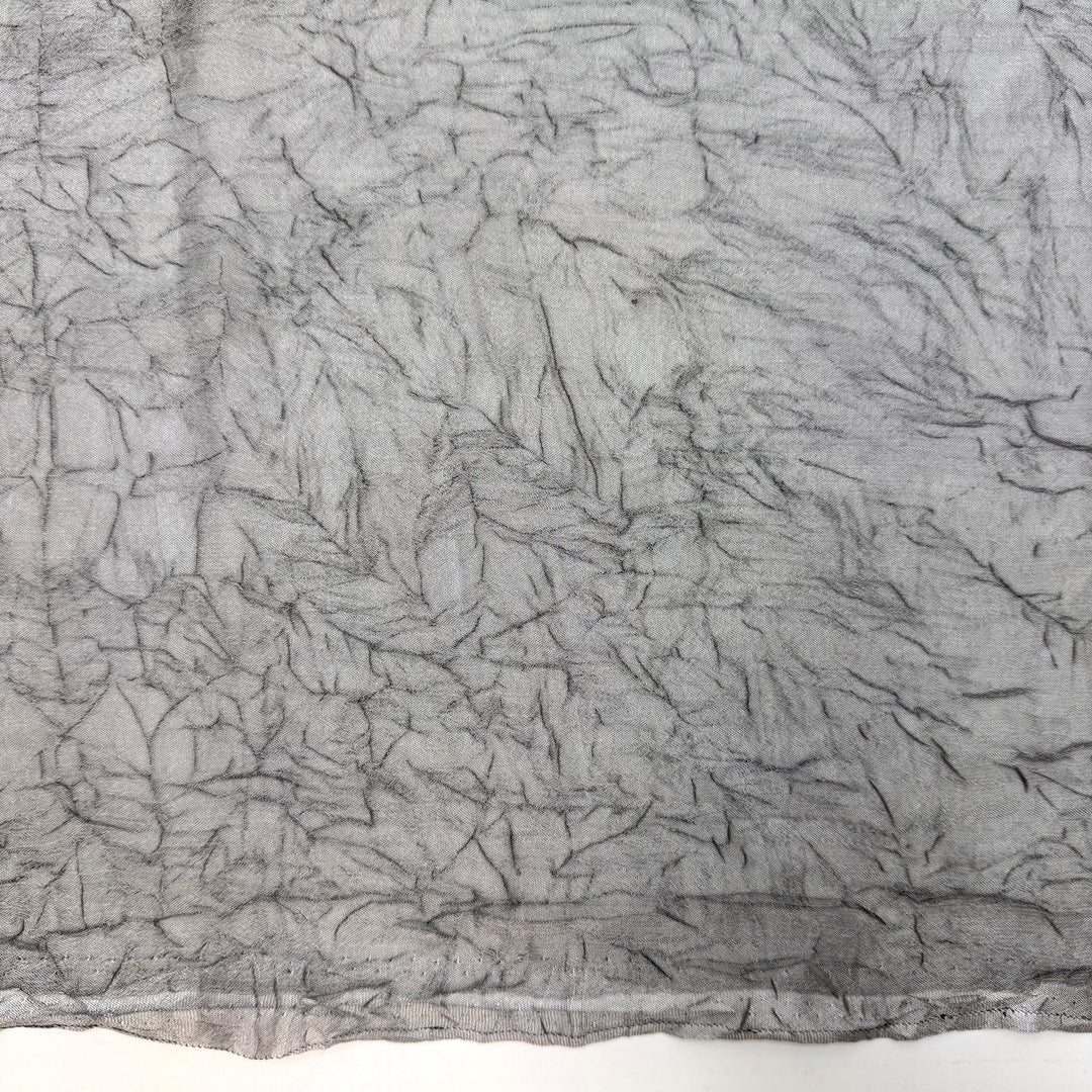Storm Season - Crinkle Chiffon Polyester Blend Woven - Silver - 1.8M Bundle - True Deadstock fabric Fabric by private - Sustainable Textile | FABCYCLE