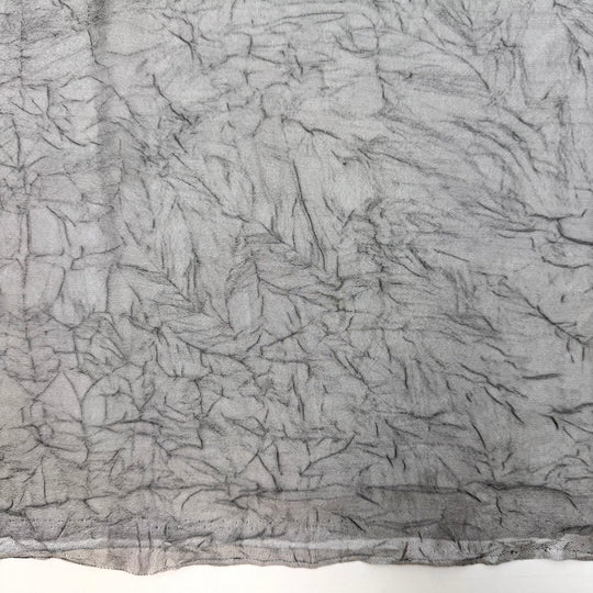 Storm Season - Crinkle Chiffon Polyester Blend Woven - Silver - 1.8M Bundle - True Deadstock fabric Fabric by private - Sustainable Textile | FABCYCLE