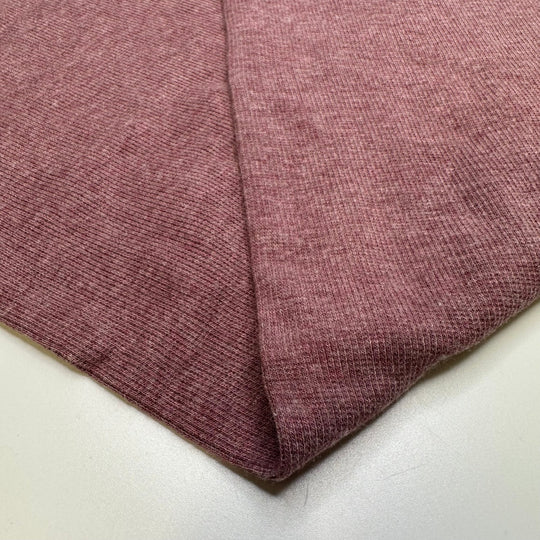 Strawberry Flavour - Tubular Rib Knit Bamboo Blend Knit - Dusty Rose Pink - 1M Bundle - True Deadstock fabric Fabric by private - Sustainable Textile | FABCYCLE