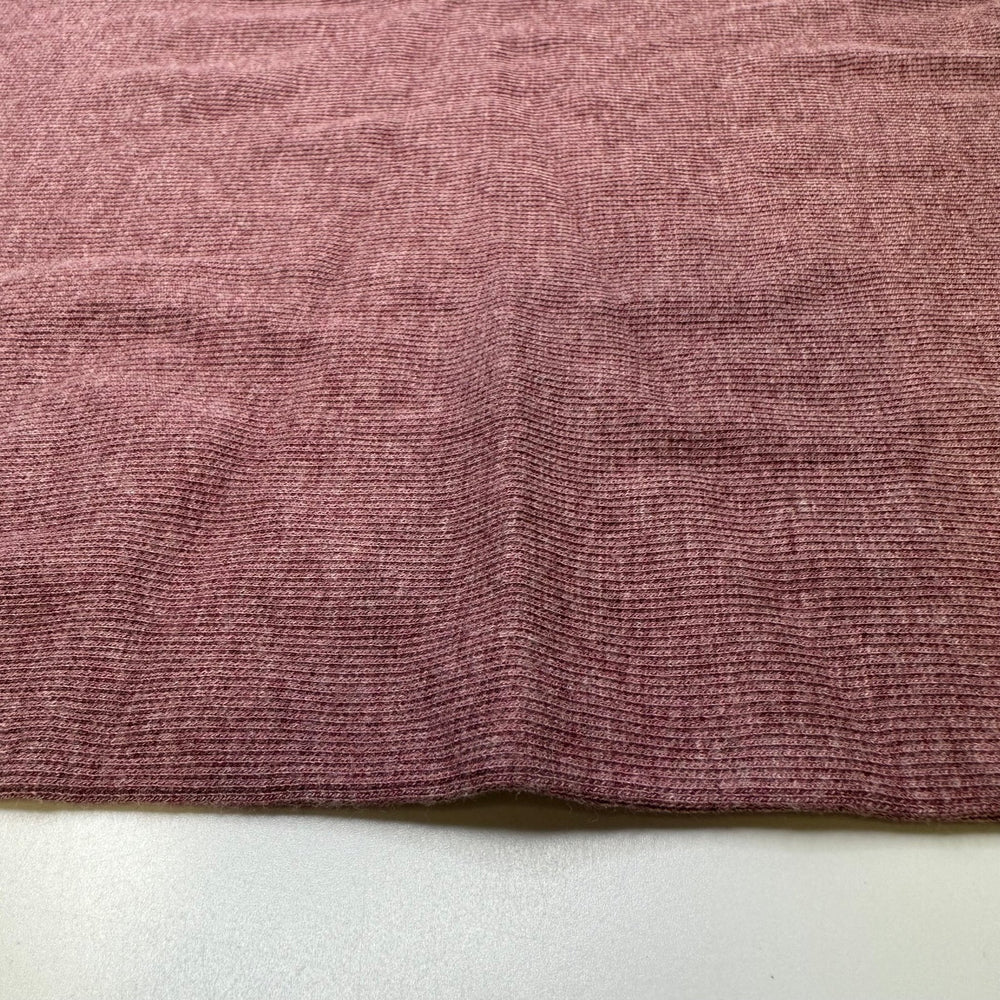 Strawberry Flavour - Tubular Rib Knit Bamboo Blend Knit - Dusty Rose Pink - 1M Bundle - True Deadstock fabric Fabric by private - Sustainable Textile | FABCYCLE