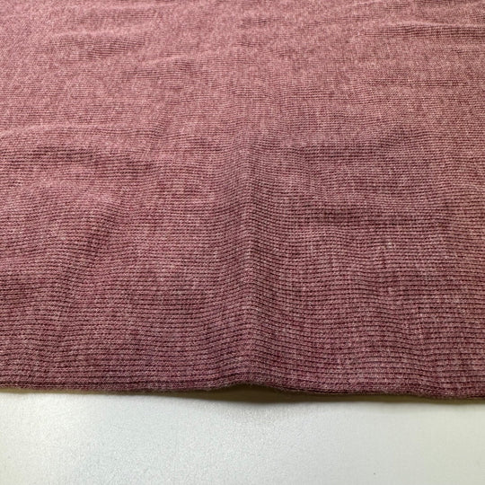 Strawberry Flavour - Tubular Rib Knit Bamboo Blend Knit - Dusty Rose Pink - 1M Bundle - True Deadstock fabric Fabric by private - Sustainable Textile | FABCYCLE