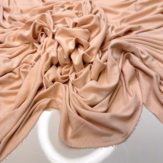 Strawberry Ice Cream - Rib Knit Polyester Blend Knit - Light Pink - 1.15M Bundle - True Deadstock fabric Fabric by private - Sustainable Textile | FABCYCLE