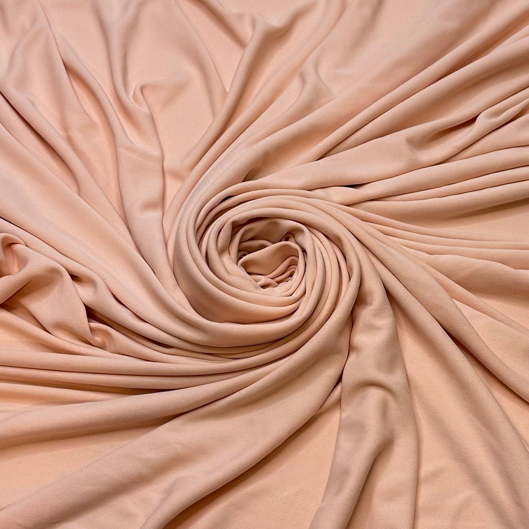 Strawberry Ice Cream - Rib Knit Polyester Blend Knit - Light Pink - 1.15M Bundle - True Deadstock fabric Fabric by private - Sustainable Textile | FABCYCLE