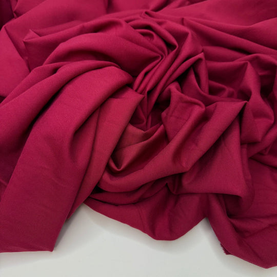 Stretch And Sew - Interlock Cotton/Spandex Knit - Dark Pink/Red - 2M Bundle - True Deadstock fabric Fabric by private - Sustainable Textile | FABCYCLE